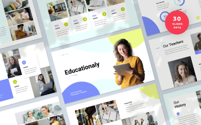 Educationaly - PowerPoint-mall för presentation av utbildning online