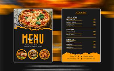 Fast Food Menu Flyer Print-Ready Design Templates