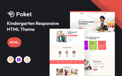 Poket – Responsieve websitesjabloon voor kleuters en/of basisscholen