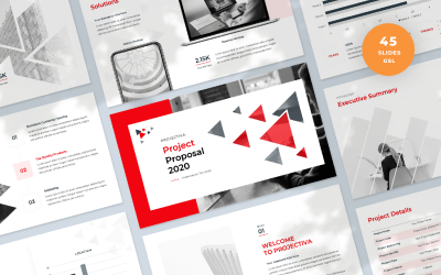Projectiva - Projektförslag Google Slides presentationsmall