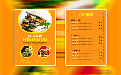 Tasty Fast Food Flyer Plantillas de diseño listas para imprimir