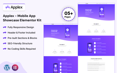 Applex — zestaw Elementor do prezentacji aplikacji mobilnych