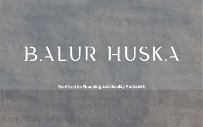 Balur Huska - Eine minimalistische Luxusschrift