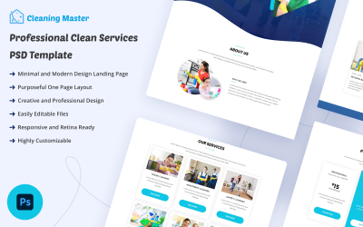 Maître de nettoyage - Modèle PSD de services de nettoyage professionnels