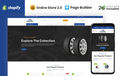 Turboster Auto Parts Store Shopify-tema
