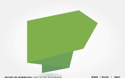 Groene kleur pop-up lint vectorbanner