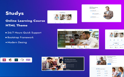 Tanulmányok – Online tanulási kurzus webhelysablonja