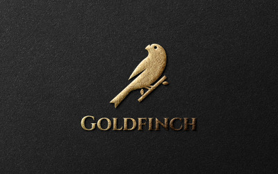 Goldfince-Vogel-Logo-Vorlage