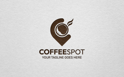 Modèle de logo de tache de café