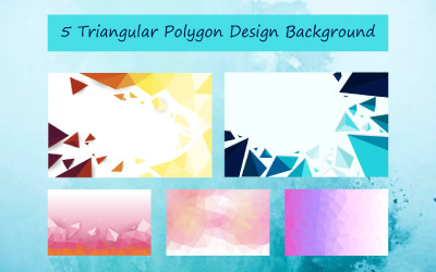 5 Dreieckiger Polygon-Design-Hintergrund