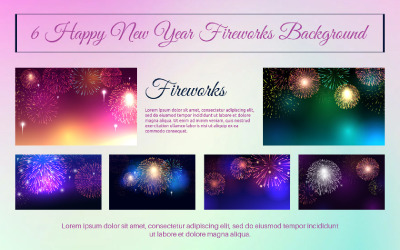 Fondo de fuegos artificiales de feliz año nuevo 6