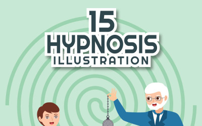 15 Illustration de conception d&amp;#39;hypnose