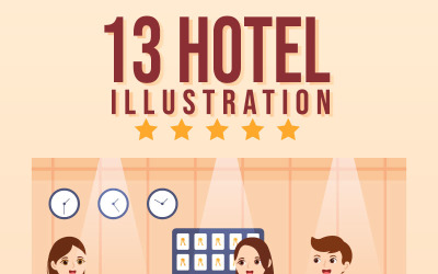 13 Illustrazione del design dell&amp;#39;hotel