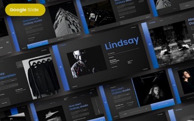 Lindsay — biznesowy szablon prezentacji Google