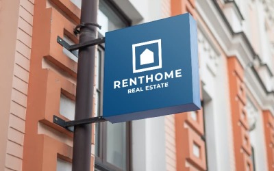 Plantilla de logotipo Rent Home Pro