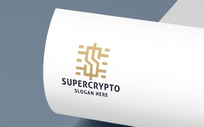 Шаблон логотипу Super Crypto Pro