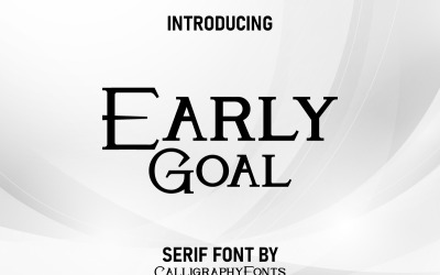 Tidiga mål Serif Display Font