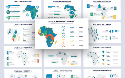 Afrika karta vektor Infographic Google Slides mall