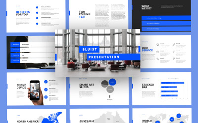 Bluist Modern Business Шаблон PowerPoint