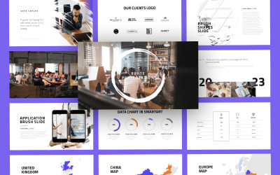 Burte Modern Business PowerPoint-mall