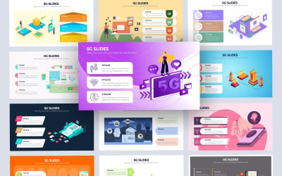 5G Network Vector Infographic Keynote Template
