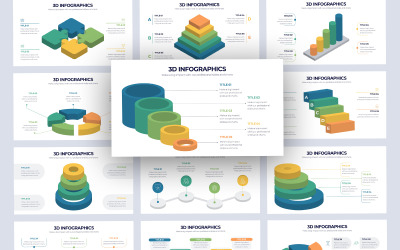 3D Infographic PowerPoint sablon