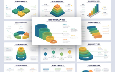 Szablon PowerPoint 3D Infografika