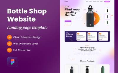 Bottle Shop Figma UI landing page