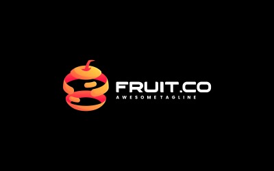 Estilo de logotipo de gradiente de frutas 1