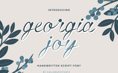 Georgia Joy handskrivet teckensnitt