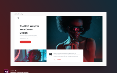 Hero Header Landing Page Template Band 25