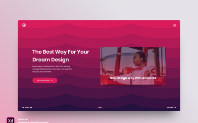 Hero Header Landing Page Template Vol 33