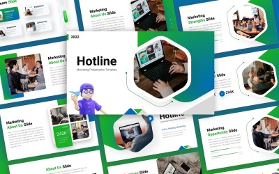 Hotline - Modello di PowerPoint multiuso per il marketing