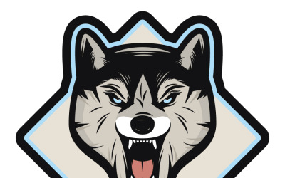 Kurt Maskot Logo Şablonu