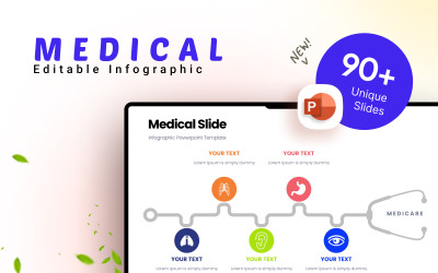 Modello di presentazione infografica aziendale medica