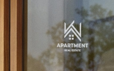 Plantilla de logotipo profesional de bienes raíces de apartamentos