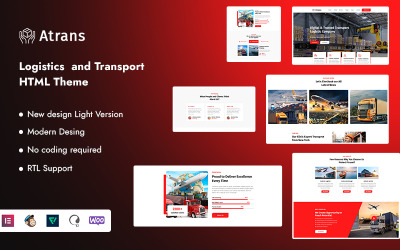 Šablona webu Atrans – Logistika a doprava