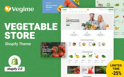 Thème Shopify pour légumes et épicerie Vegime