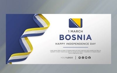 波斯尼亚和黑塞哥维那国家独立日庆祝横幅，国庆