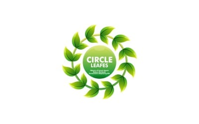 Circle Leaves Gradient Logo
