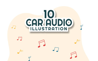 10 ilustración de audio del coche