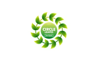Logo dégradé de feuilles de cercle