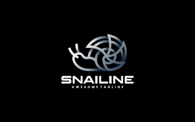 Snail Line Art Logo Style