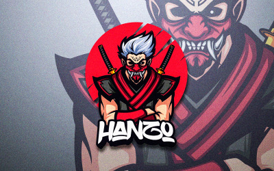 Dark Armor Shinobi mascotte illustratie