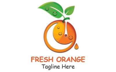 Fresh Orange Healthy Juice Logo