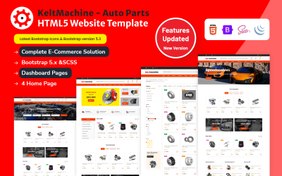 KeltMachine - Auto Parts HTML5 Website Template