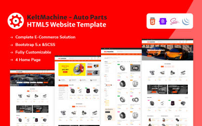 KeltMachine - Modelo de site HTML5 de autopeças