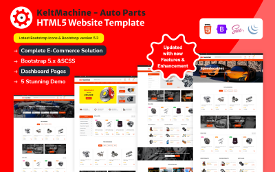 KeltMachine - Šablona webových stránek HTML5 pro automobilové díly