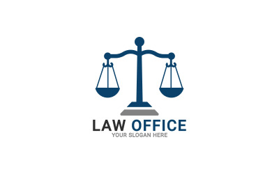 Logotipo de oficina de abogados y plantilla de logotipo de bufete de abogados