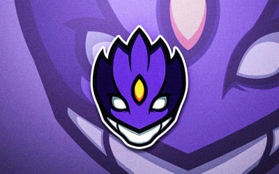 Purple Mask Anime Digimon Character Vector Mascot